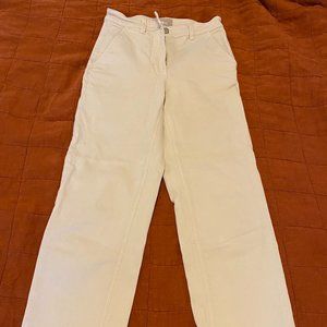 Everlane Straight Leg Crop Pant Women's Size 2 in Bone